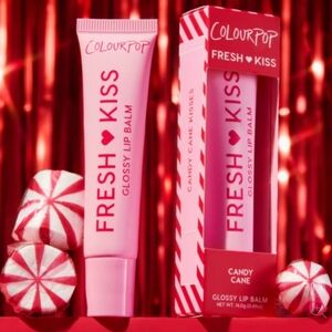 ColourPop Fresh Kiss Glossy Lip Balm: Candy Cane (Clear), .49oz, NIB